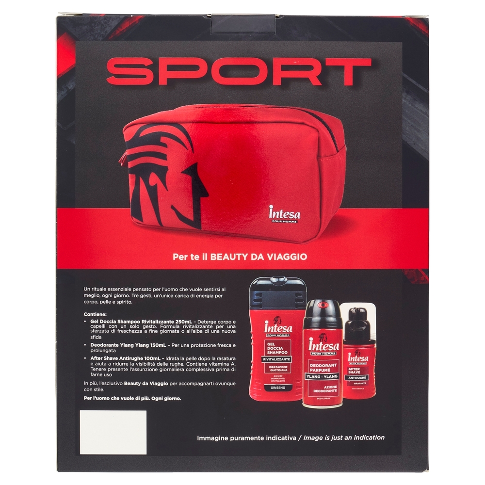 Intesa Pour Homme Sport Gel Doccia Shampoo 250mL + Deodorante Ylang Ylang 150mL + After Shave 100mL